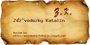 Závodszky Katalin névjegykártya